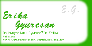 erika gyurcsan business card